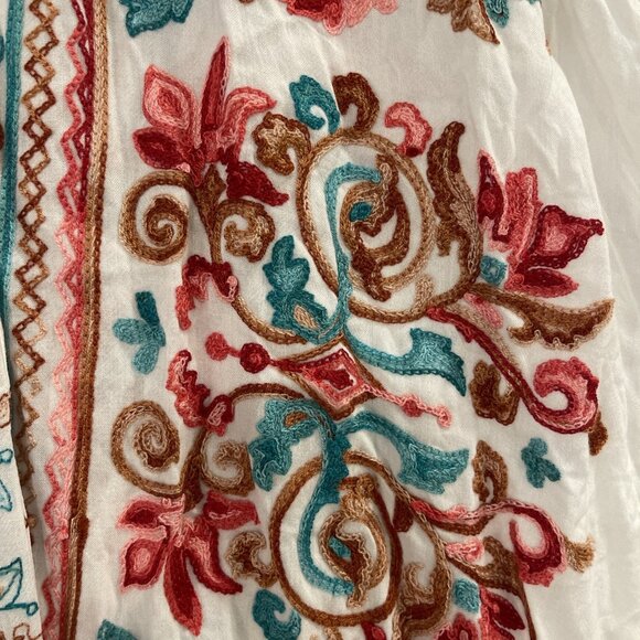 Umgee Women's Topper Floral Boho Open Front Embroidered Kimono Cardigan M/L John - Picture 1 of 6